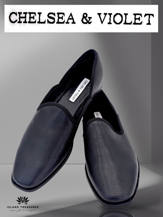 Chelsea & Violet Shoes - Chelsea & Violet "Louisa" Sz 8.5M Women Black Genuine Leather Modern Square Toe